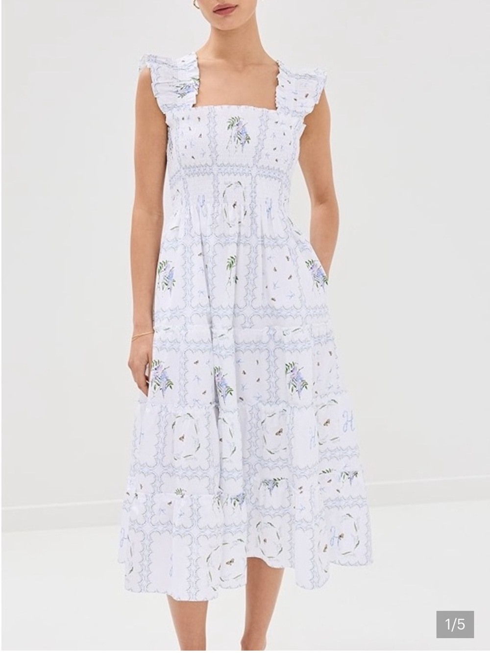 Hill House Ellie Nap Midi Dress in Patchwork Floral